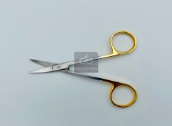 Makas İris 11cm Açılı CVD Gold